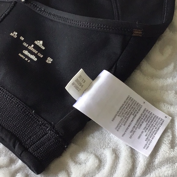 Adidas Black Classic Crossed Back Climalite Sports Bra S/P - Picture 8 of 11